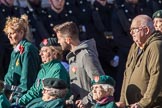 The Queen's Royal Hussars Regimental Association (Group B39, 19 members) during the Royal British Legion March Past on Remembrance Sunday at the Cenotaph, Whitehall, Westminster, London, 11 November 2018, 12:13.