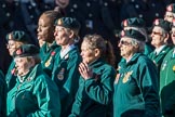 WRAC Association (Group B40, 95 members) during the Royal British Legion March Past on Remembrance Sunday at the Cenotaph, Whitehall, Westminster, London, 11 November 2018, 12:13.