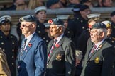Royal Air Forces Association (Group C1, 155 members) during the Royal British Legion March Past on Remembrance Sunday at the Cenotaph, Whitehall, Westminster, London, 11 November 2018, 12:14.