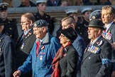 7 Squadron Association (Group C8, 20 members) during the Royal British Legion March Past on Remembrance Sunday at the Cenotaph, Whitehall, Westminster, London, 11 November 2018, 12:15.