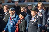 7 Squadron Association (Group C8, 20 members) during the Royal British Legion March Past on Remembrance Sunday at the Cenotaph, Whitehall, Westminster, London, 11 November 2018, 12:15.
