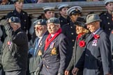Units of the Far East Air Force (Group C13, 18 members) during the Royal British Legion March Past on Remembrance Sunday at the Cenotaph, Whitehall, Westminster, London, 11 November 2018, 12:16.