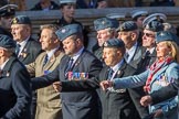 RAF Movements and Mobile Air Movements Squadrons Association (Group C15, 50 members) during the Royal British Legion March Past on Remembrance Sunday at the Cenotaph, Whitehall, Westminster, London, 11 November 2018, 12:16.