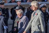 The Blenheim Society (Group C16, 15 members) during the Royal British Legion March Past on Remembrance Sunday at the Cenotaph, Whitehall, Westminster, London, 11 November 2018, 12:17.