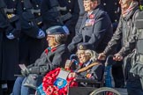 WAAF WRAF RAF(W) Association (Group C17, 21 members) during the Royal British Legion March Past on Remembrance Sunday at the Cenotaph, Whitehall, Westminster, London, 11 November 2018, 12:17.