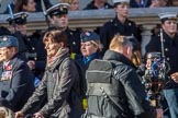 WAAF WRAF RAF(W) Association (Group C17, 21 members) during the Royal British Legion March Past on Remembrance Sunday at the Cenotaph, Whitehall, Westminster, London, 11 November 2018, 12:17.