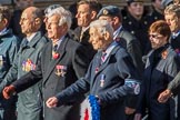 84 Squadron Association (Group C29, 15 members) during the Royal British Legion March Past on Remembrance Sunday at the Cenotaph, Whitehall, Westminster, London, 11 November 2018, 12:19.