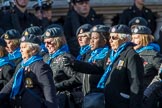 WRAF Branch of the Royal Air Forces Association (Group C30, 80 members) during the Royal British Legion March Past on Remembrance Sunday at the Cenotaph, Whitehall, Westminster, London, 11 November 2018, 12:19.