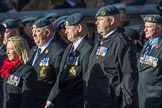 Royal Air Force Servicing Commando and Tactical Supply Wing Association (Group C36, 50 members) during the Royal British Legion March Past on Remembrance Sunday at the Cenotaph, Whitehall, Westminster, London, 11 November 2018, 12:20.