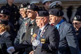 Royal Observer Corps Association (Group C38, 67 members) during the Royal British Legion March Past on Remembrance Sunday at the Cenotaph, Whitehall, Westminster, London, 11 November 2018, 12:20..