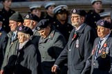 Royal Observer Corps Association (Group C38, 67 members) during the Royal British Legion March Past on Remembrance Sunday at the Cenotaph, Whitehall, Westminster, London, 11 November 2018, 12:20.