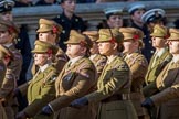 FANY (PRVC) (Group D1, 53 members) during the Royal British Legion March Past on Remembrance Sunday at the Cenotaph, Whitehall, Westminster, London, 11 November 2018, 12:20.