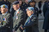 Northern Ireland Veteran's Association  (Group D2, 36 members) during the Royal British Legion March Past on Remembrance Sunday at the Cenotaph, Whitehall, Westminster, London, 11 November 2018, 12:20.