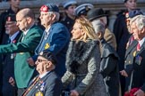 Stoll (Group D3, 18 members) during the Royal British Legion March Past on Remembrance Sunday at the Cenotaph, Whitehall, Westminster, London, 11 November 2018, 12:20.