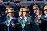 British Gurkha Welfare Society (Group D6, 5 members) during the Royal British Legion March Past on Remembrance Sunday at the Cenotaph, Whitehall, Westminster, London, 11 November 2018, 12:21.