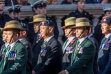 British Gurkha Welfare Society (Group D6, 5 members) during the Royal British Legion March Past on Remembrance Sunday at the Cenotaph, Whitehall, Westminster, London, 11 November 2018, 12:21.