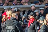 The War Widows' Association  of Great Britain (Group D7, 47 members) during the Royal British Legion March Past on Remembrance Sunday at the Cenotaph, Whitehall, Westminster, London, 11 November 2018, 12:21.