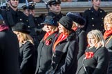 Army Widows Association  (Group D9, 17 members) during the Royal British Legion March Past on Remembrance Sunday at the Cenotaph, Whitehall, Westminster, London, 11 November 2018, 12:21.