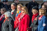 RAF Widows Association   (Group D11, 11 members) during the Royal British Legion March Past on Remembrance Sunday at the Cenotaph, Whitehall, Westminster, London, 11 November 2018, 12:21.