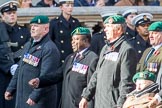 Commando Veterans Association  (Group D12, 42 members) during the Royal British Legion March Past on Remembrance Sunday at the Cenotaph, Whitehall, Westminster, London, 11 November 2018, 12:22.