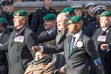 Commando Veterans Association  (Group D12, 42 members) during the Royal British Legion March Past on Remembrance Sunday at the Cenotaph, Whitehall, Westminster, London, 11 November 2018, 12:22.