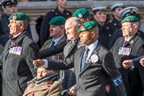 Commando Veterans Association  (Group D12, 42 members) during the Royal British Legion March Past on Remembrance Sunday at the Cenotaph, Whitehall, Westminster, London, 11 November 2018, 12:22.