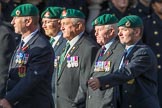 Commando Veterans Association  (Group D12, 42 members) during the Royal British Legion March Past on Remembrance Sunday at the Cenotaph, Whitehall, Westminster, London, 11 November 2018, 12:22.