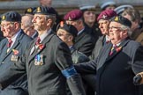 Circuit of Service Lodges (Group D14, 35 members) during the Royal British Legion March Past on Remembrance Sunday at the Cenotaph, Whitehall, Westminster, London, 11 November 2018, 12:22.