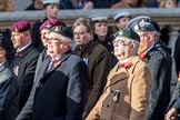 Circuit of Service Lodges (Group D14, 35 members) during the Royal British Legion March Past on Remembrance Sunday at the Cenotaph, Whitehall, Westminster, London, 11 November 2018, 12:22.