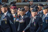 The Royal British Legion (Group D15, 150 members) during the Royal British Legion March Past on Remembrance Sunday at the Cenotaph, Whitehall, Westminster, London, 11 November 2018, 12:22.