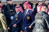 Trucial Oman Scouts Association  (Group D19, 20 members) during the Royal British Legion March Past on Remembrance Sunday at the Cenotaph, Whitehall, Westminster, London, 11 November 2018, 12:23.