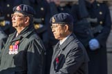 The Hong Kong Ex-Servicemen's Association  (UK Branch) (Group D22, 24 members) during the Royal British Legion March Past on Remembrance Sunday at the Cenotaph, Whitehall, Westminster, London, 11 November 2018, 12:24.