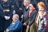 Children (and Families) of Far East Prisoners of War (Group M2, 59 members) during the Royal British Legion March Past on Remembrance Sunday at the Cenotaph, Whitehall, Westminster, London, 11 November 2018, 12:25.
