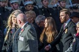 Children (and Families) of Far East Prisoners of War (Group M2, 59 members) during the Royal British Legion March Past on Remembrance Sunday at the Cenotaph, Whitehall, Westminster, London, 11 November 2018, 12:25.
