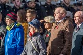 Children (and Families) of Far East Prisoners of War (Group M2, 59 members) during the Royal British Legion March Past on Remembrance Sunday at the Cenotaph, Whitehall, Westminster, London, 11 November 2018, 12:25.