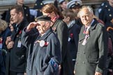 The British Evacuees Association (Group M4, 50 members) during the Royal British Legion March Past on Remembrance Sunday at the Cenotaph, Whitehall, Westminster, London, 11 November 2018, 12:25.