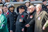 The Firefighters Memorial Trust (Group M16, 25 members) during the Royal British Legion March Past on Remembrance Sunday at the Cenotaph, Whitehall, Westminster, London, 11 November 2018, 12:26.