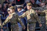 RAF- and Army Cadets (Group M35, ?? members) during the Royal British Legion March Past on Remembrance Sunday at the Cenotaph, Whitehall, Westminster, London, 11 November 2018, 12:29.