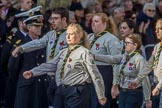 The Scout Association (Group M36, 30 members) during the Royal British Legion March Past on Remembrance Sunday at the Cenotaph, Whitehall, Westminster, London, 11 November 2018, 12:30.