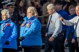 Girlguiding London and South East England(Group M38, 40 members) during the Royal British Legion March Past on Remembrance Sunday at the Cenotaph, Whitehall, Westminster, London, 11 November 2018, 12:30.