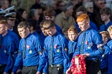 The Boys' Brigade (Group M39, 79 members) during the Royal British Legion March Past on Remembrance Sunday at the Cenotaph, Whitehall, Westminster, London, 11 November 2018, 12:30.