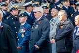 Union Jack Club (Group M46, 12 members) during the Royal British Legion March Past on Remembrance Sunday at the Cenotaph, Whitehall, Westminster, London, 11 November 2018, 12:31.