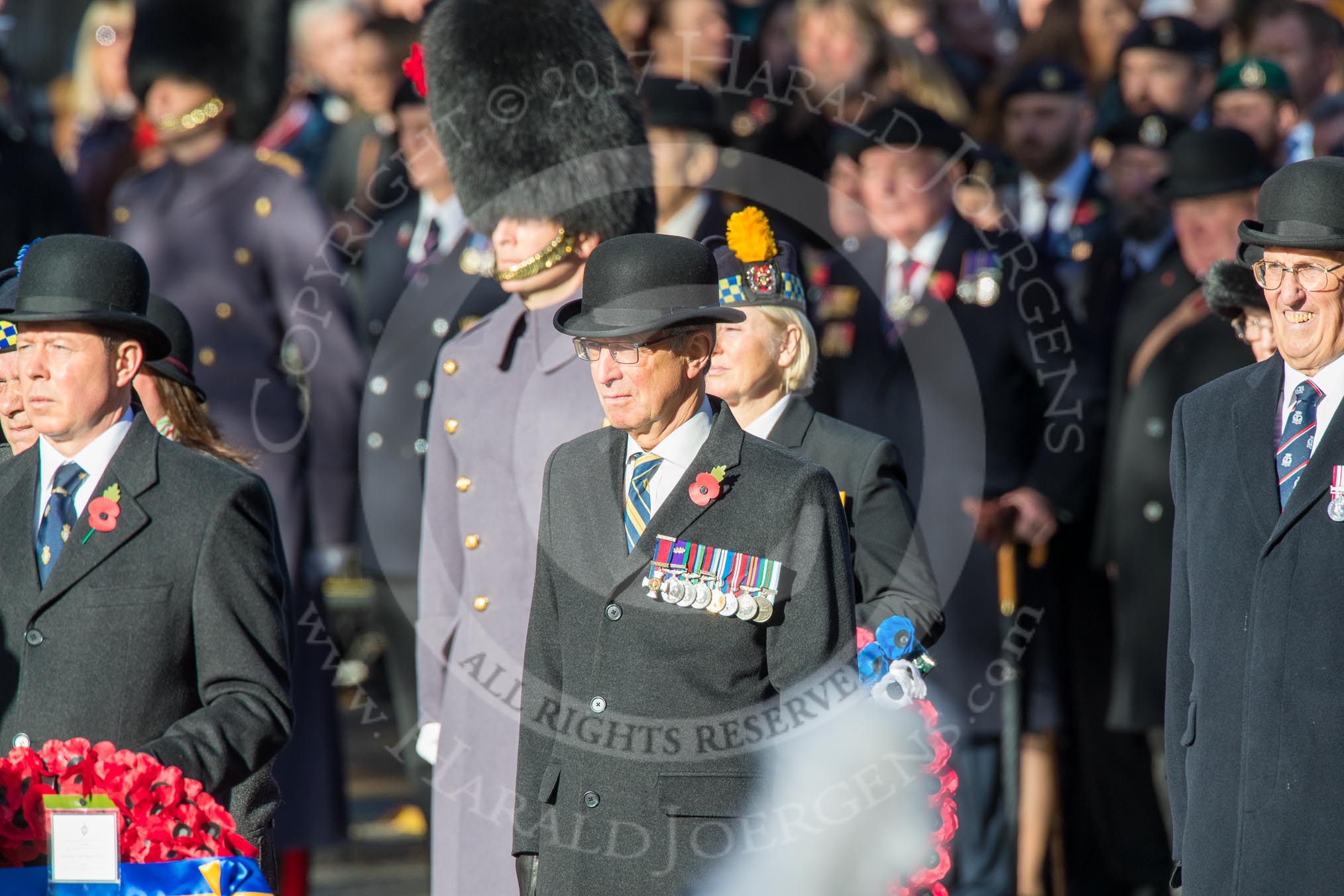 during Remembrance Sunday Cenotaph Ceremony 2018 at Horse Guards Parade, Westminster, London, 11 November 2018, 11:26.