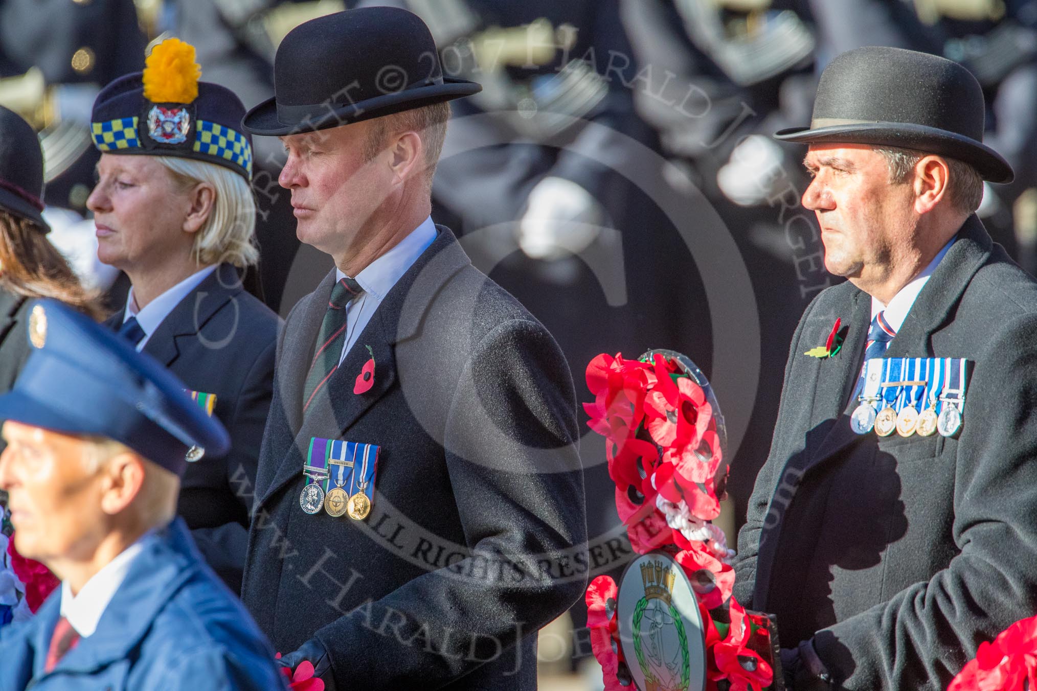 during Remembrance Sunday Cenotaph Ceremony 2018 at Horse Guards Parade, Westminster, London, 11 November 2018, 11:28.