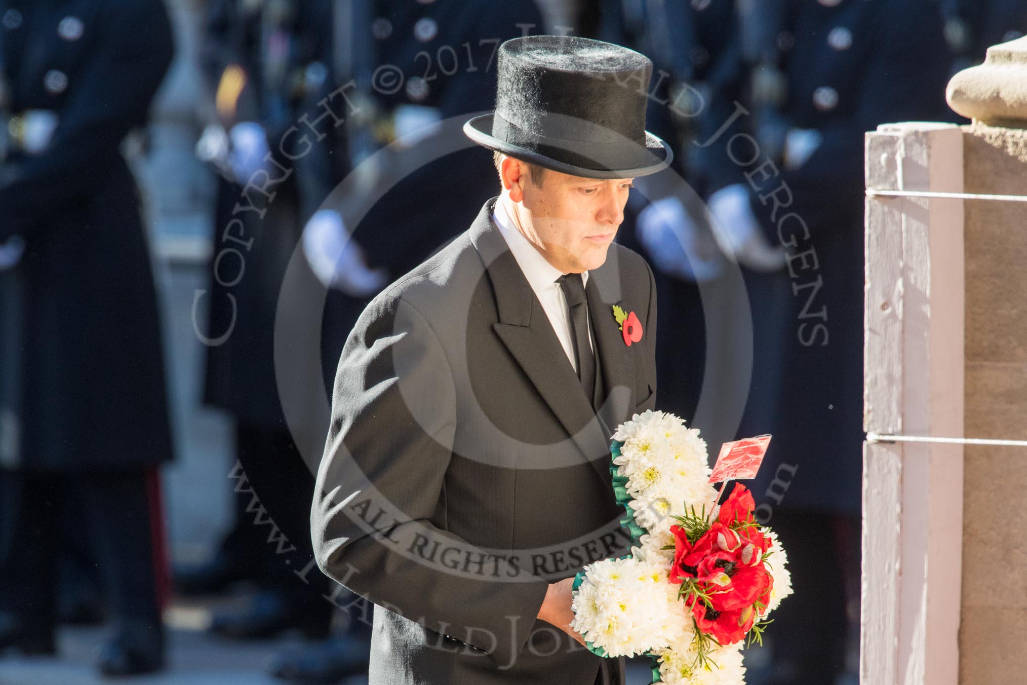 during Remembrance Sunday Cenotaph Ceremony 2018 at Horse Guards Parade, Westminster, London, 11 November 2018, 11:35.