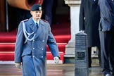 Lieutenant Colonel (German: Oberstleutnant) Christoph Kahnert, Equerry to HE The President of the Federal Republic of Germany, before the Remembrance Sunday Cenotaph Ceremony 2018 at Horse Guards Parade, Westminster, London, 11 November 2018, 09:42.