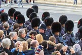 The Service detachment from the Army arrived on Whitehall before the Remembrance Sunday Cenotaph Ceremony 2018 at Horse Guards Parade, Westminster, London, 11 November 2018, 10:26.