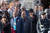 The High Commissioners are leaving the Foreign and Commonwealth Office during the Remembrance Sunday Cenotaph Ceremony 2018 at Horse Guards Parade, Westminster, London, 11 November 2018, 10:56.