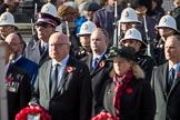 The representatives of the faith communities standing behind the High Commissioners, and in front of the Royal Marines, during Remembrance Sunday Cenotaph Ceremony 2018 at Horse Guards Parade, Westminster, London, 11 November 2018, 10:57.