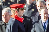 Captain Edward Monkton, Royal Lancers, Equerry to The Duke of York, during Remembrance Sunday Cenotaph Ceremony 2018 at Horse Guards Parade, Westminster, London, 11 November 2018, 10:59.